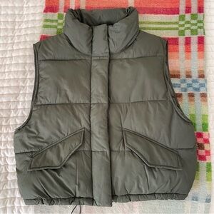 H&M Olive Green Puffer Vest